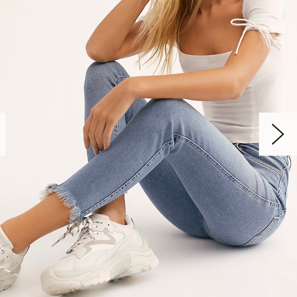 Free People - Raw High Rise Jeggings